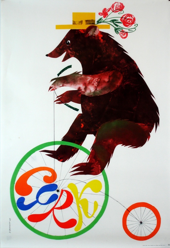 Cyrk Mis na rowerze, Circus Bear on Bicycle, Srokowski Jerzy