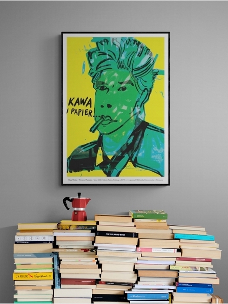 plakat: Kawa i papier, autorka Maja Wolna