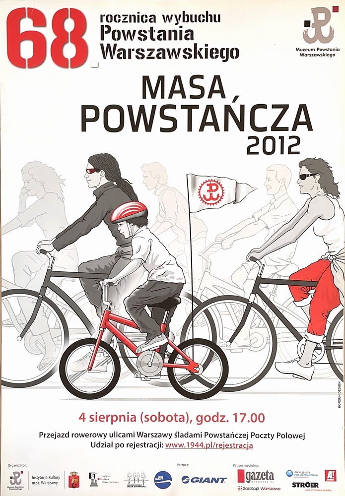 Masa Powstańcza. 68 Rocznica wybuchu Powstania Warszawskiego, Commemorative cycle rally “Masa Powstancza”. 68th Anniversary of the Warsaw Uprising, Korsun Design Masa Powstańcza. 68 Rocznica wybuchu Powstania Warszawskiego, Commemorative cycle rally “Masa Powstancza”. 68th Anniversary of the Warsaw Uprising, Korsun Design