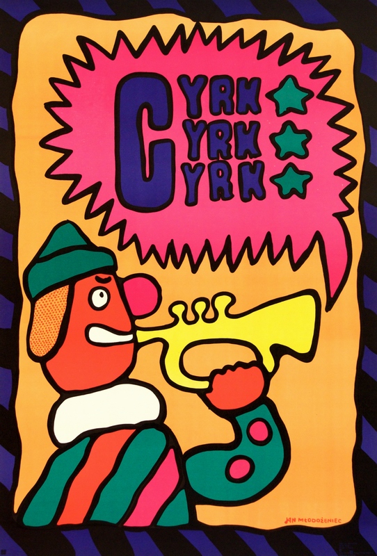 Circus - Clown with trumpet — Jan Młodożeniec
