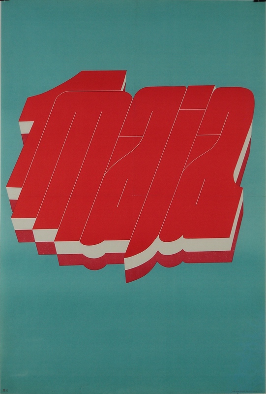 May Day . Urbaniec Maciej . political social poster . year 1975 ...